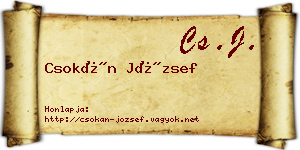 Csokán József névjegykártya